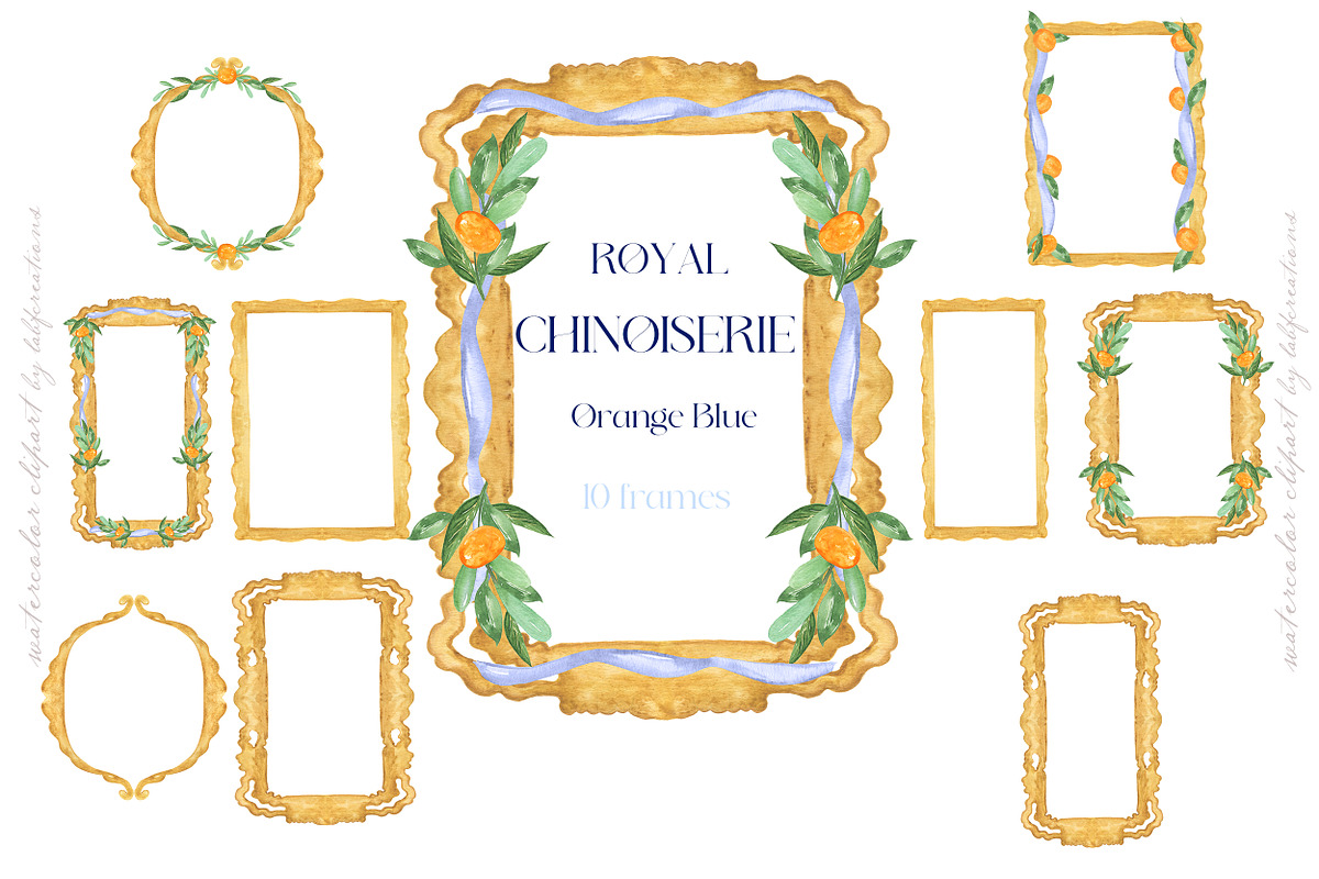 Royal Chinoiserie Orange Topiary, a Decorative Illustration by LABFcreations (Photo 2 of 12)
