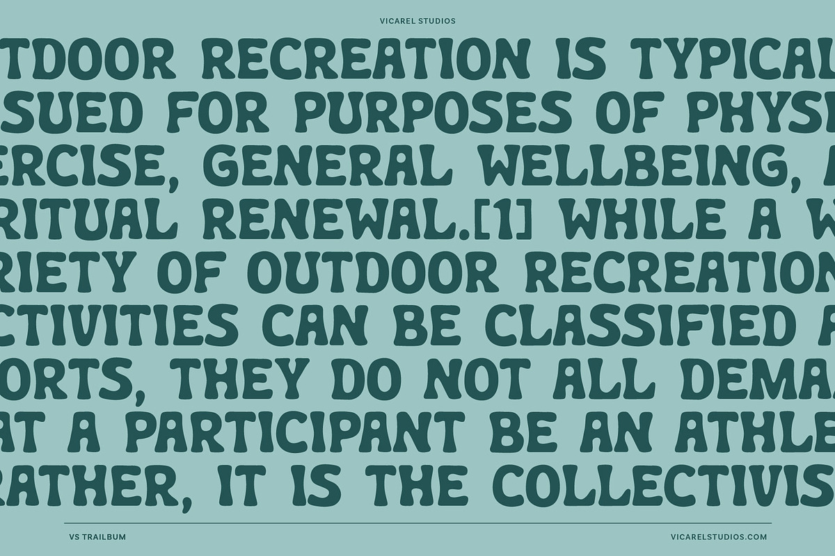Trailbum – National Park Font, a Sans Serif Font by Vicarel Studios (Photo 10 of 18)