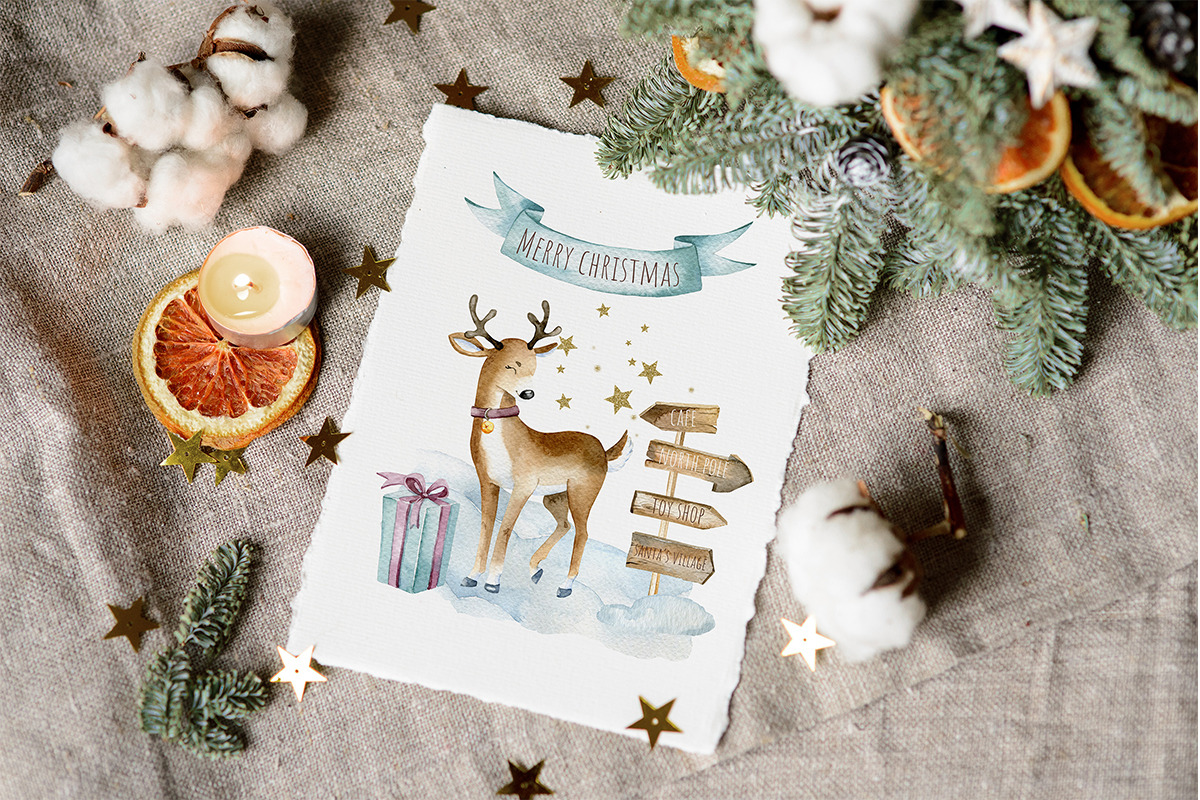 Winter Woodland, Festive clipart, an Illustration by SimpleWishesArt (Photo 3 of 5)