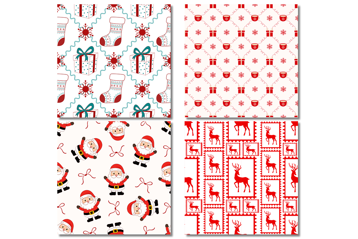Christmas Seamless Patterns #5, a Pattern Graphic by wind mill (Photo 3 of 3)