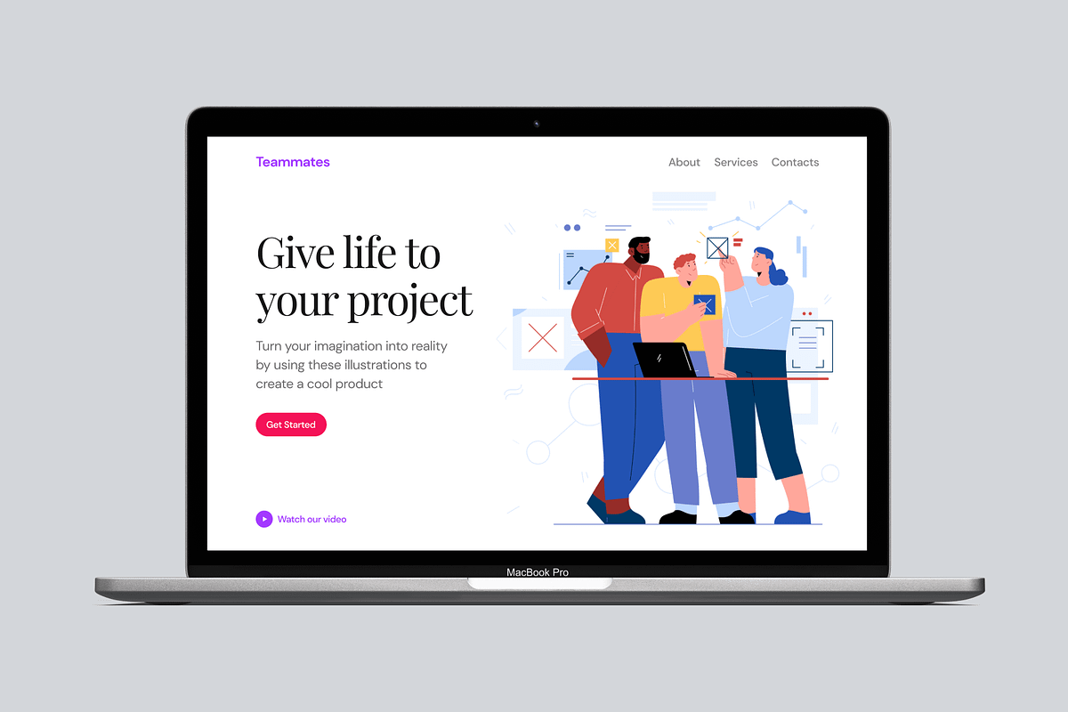 Teammates Illustrations, a Templates & Theme by Craftwork