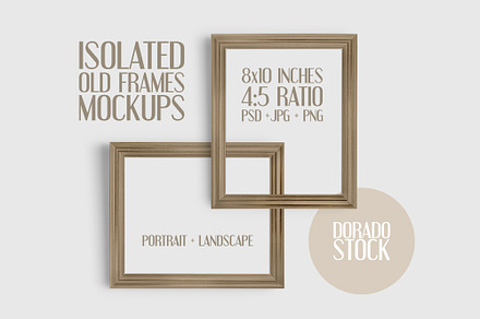 Isolated Old Frames Mockup