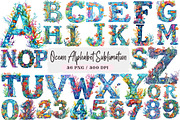 Ocean Alphabet Sublimation Clipart P, an Illustration by DreamArtGraphic (Thumbnail 1 of 4)
