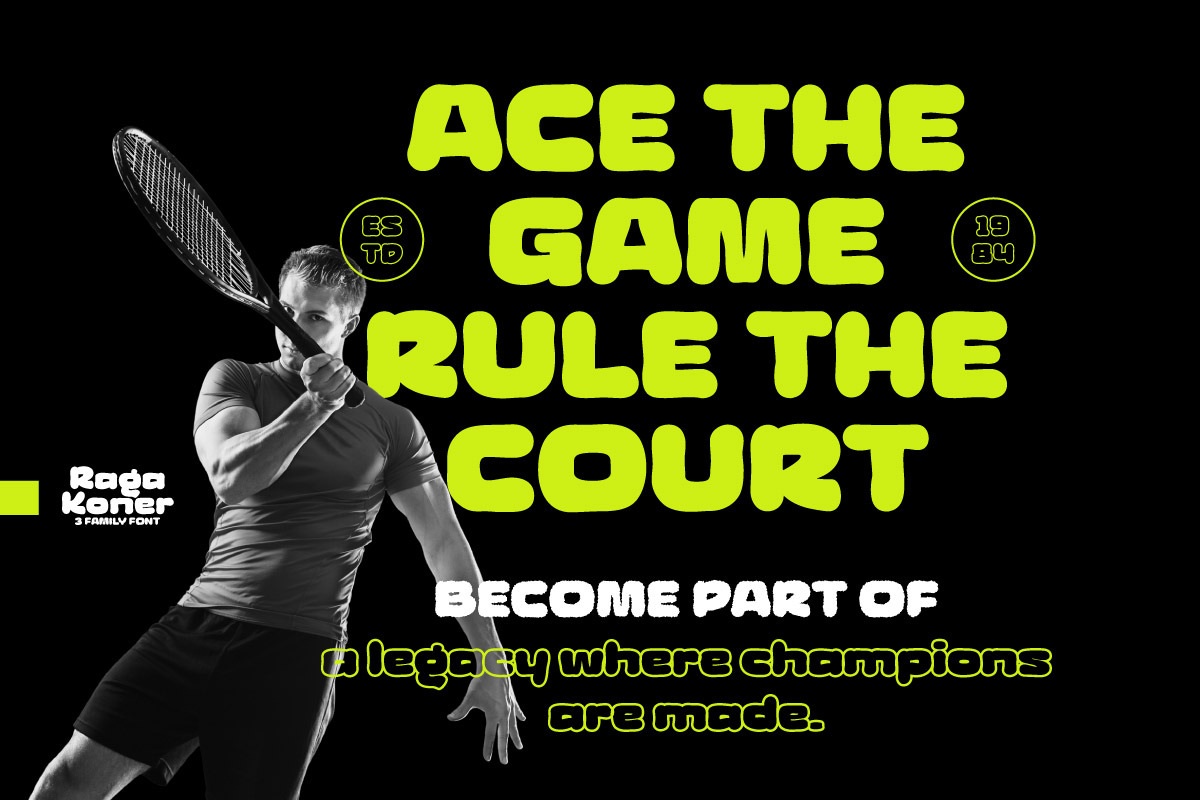 Raga Koner - Display Sport Font, a Handwritten Font by trabaskriya (Photo 7 of 9)