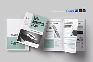 Clean Business Plan Layout, a Brochure Template by Designsoul14