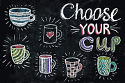 Chalk hand drawn illustrations, an Object Graphic by tamara.comotomka (Thumbnail 1 of 4)