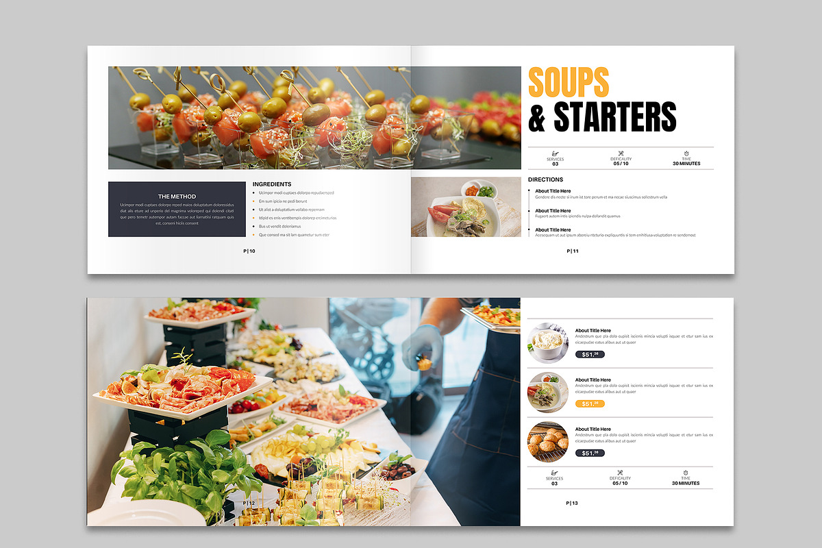 Cookbook Menu with Canva Template, a Brochure Template by NorthPeak (Photo 4 of 6)