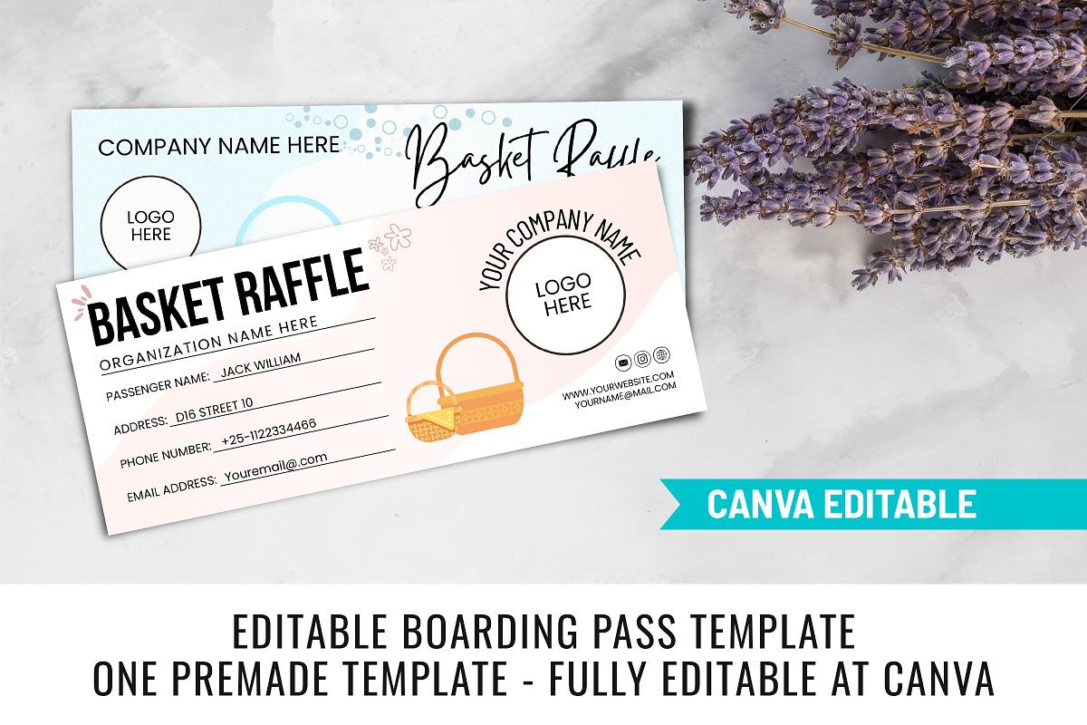 Raffle Event Ticket Canva Template, a Card Template by Snapybiz (Photo 7 of 10)