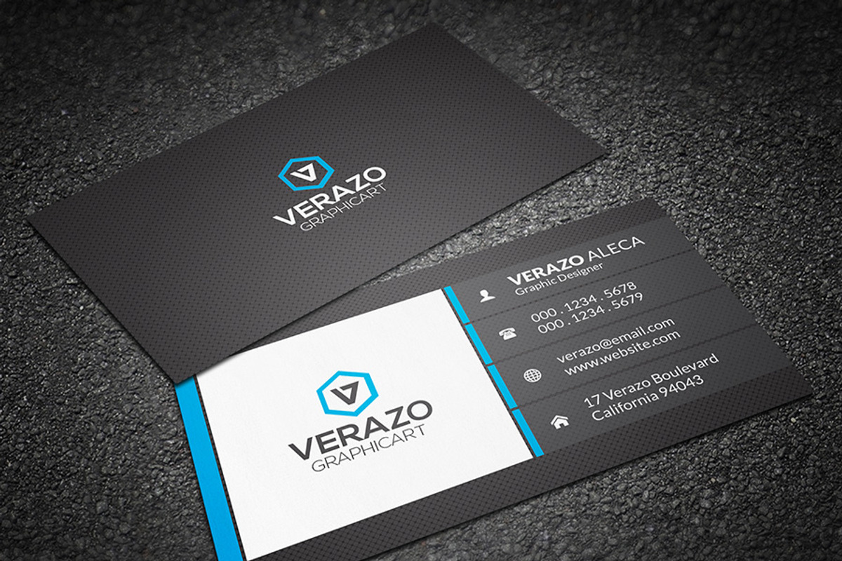 Clean Professional Business Card, a Business Card Template by Verazo (Photo 2 of 3)