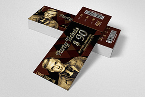 Concert Pass / Party Ticket, a Card Template by Business Flyers