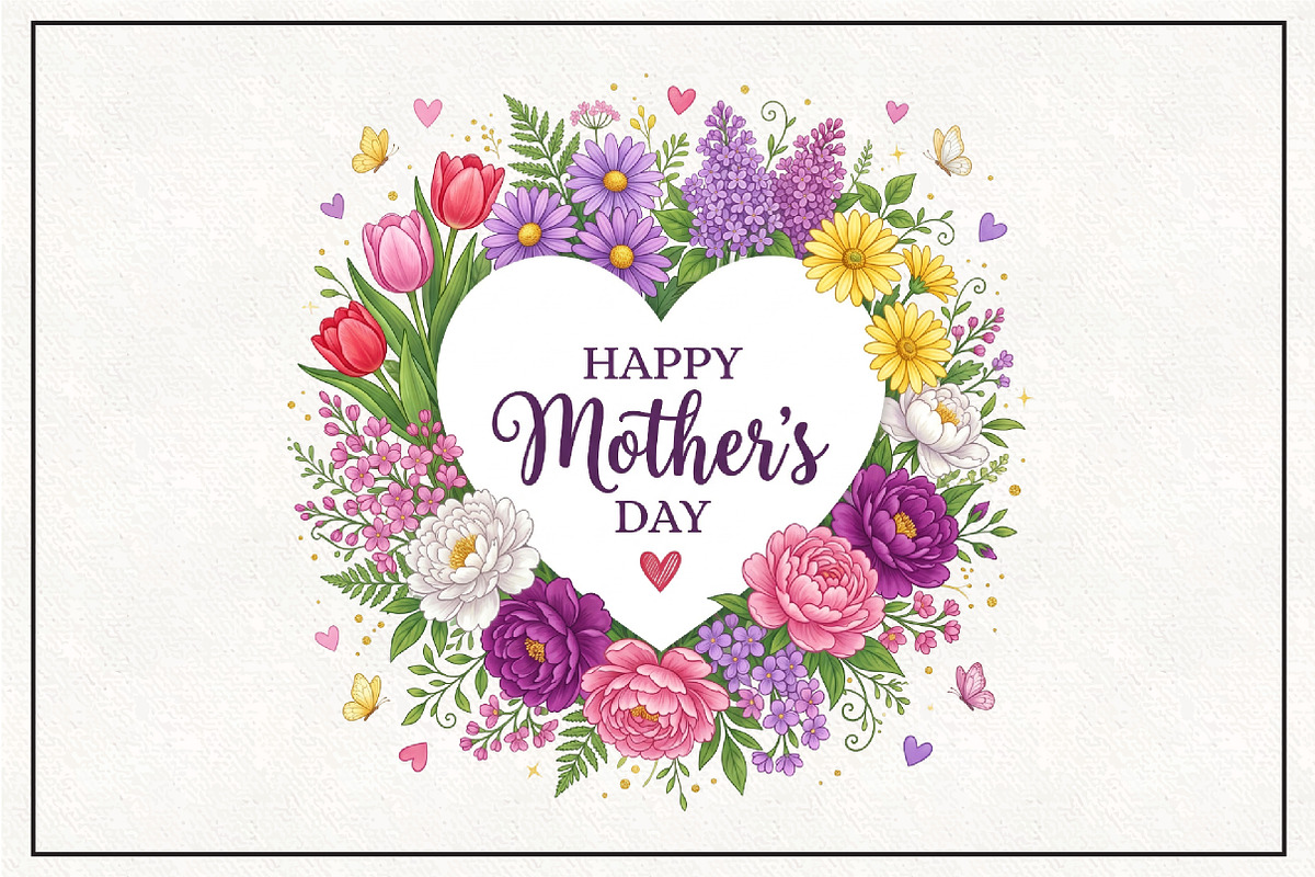 Mother's Day Flowers Sublimation, an Object Illustration by CraftArtStudio (Photo 1 of 4)