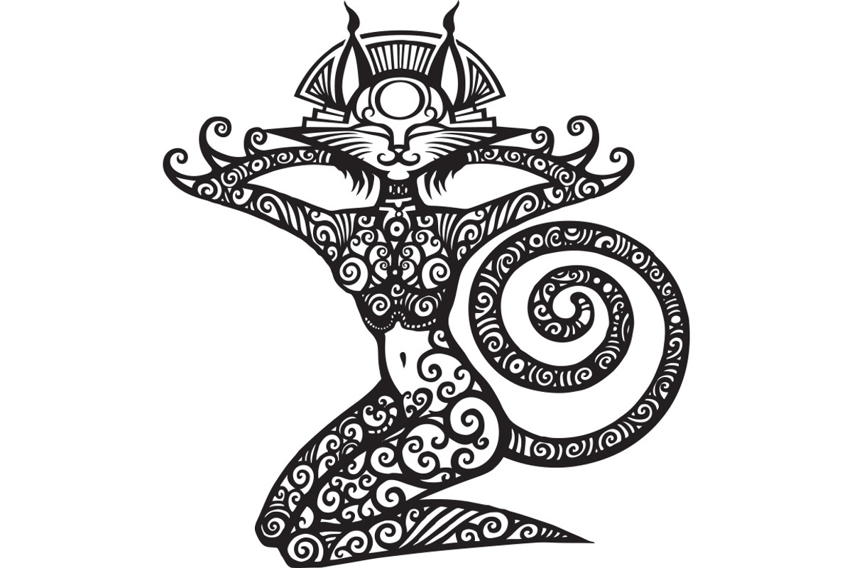 Cat woman, an Animal Illustration by Bakhtiozin art graphic (Photo 1 of 2)