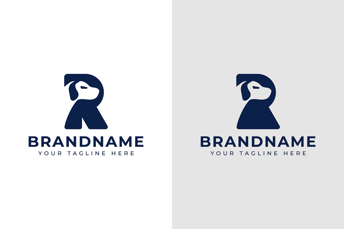 Letter R Dog Logo Set, a Branding & Logo Template by Pray Art Design Studio