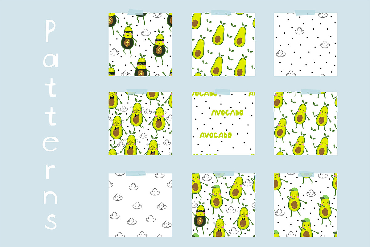 Cute Avocado!, a Background Graphic by Irene_Boiko_ART (Photo 2 of 4)