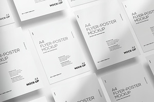 A4 Flyer - Poster Mockups Bundle