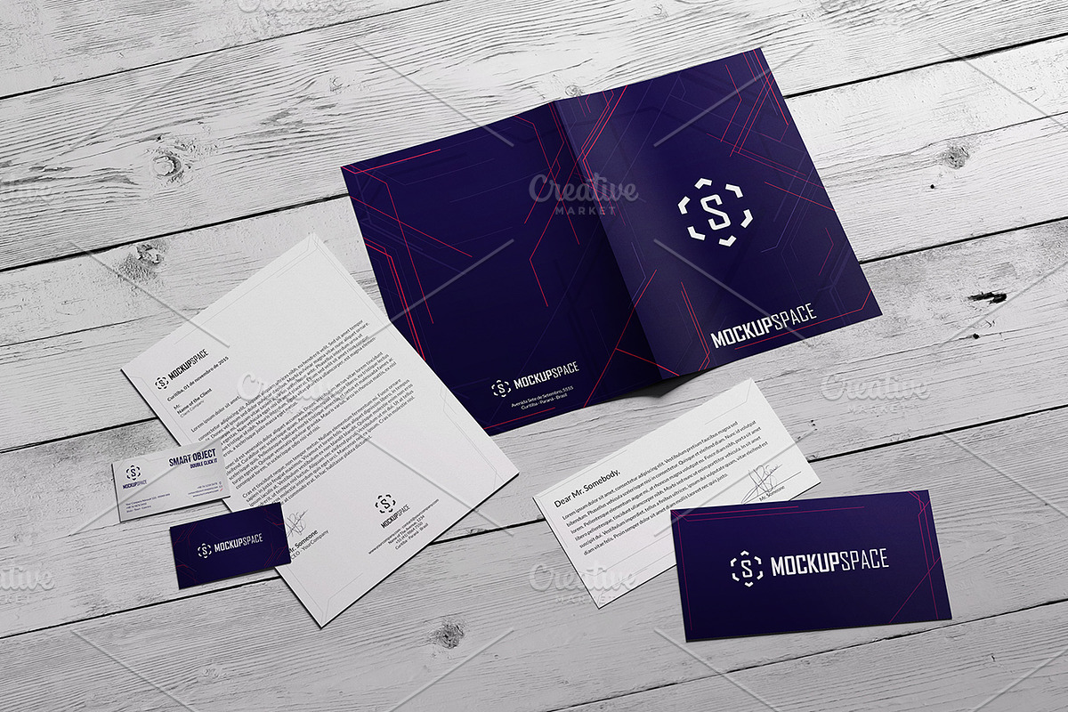 Elegant Stationery Brand Mock-Up, a Books & Magazine Mockup by MockupSpace (Photo 3 of 15)