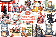 Beautiful Cat Bundle Japanese Style, an Illustration by DreamCafeArt (Thumbnail 1 of 5)