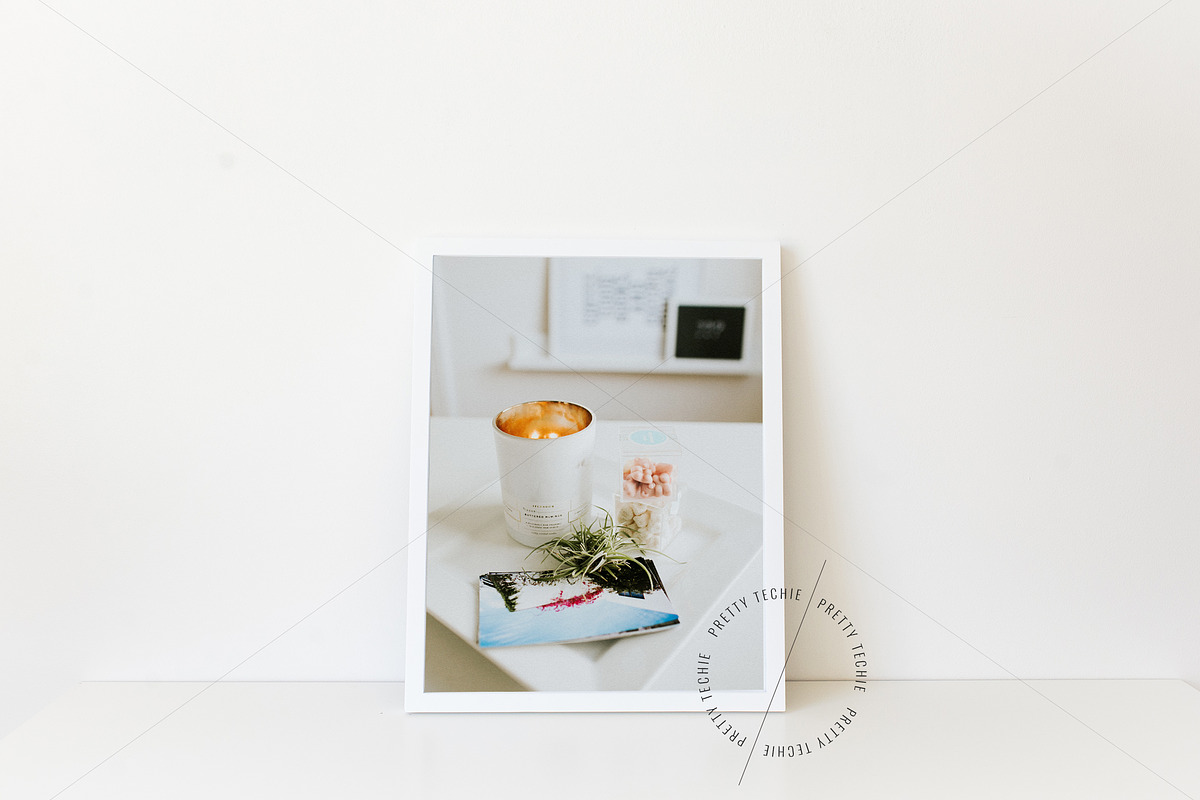 Simple White Frame Mockup 8x10, a Print Template by Pretty Techie (Photo 2 of 3)