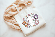 Boo Halloween Png, Ghost Floral png, an Illustration by Watercolor design (Thumbnail 2 of 3)