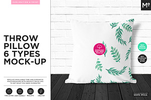 6xThrow Pillows Mock-up FREE Demo