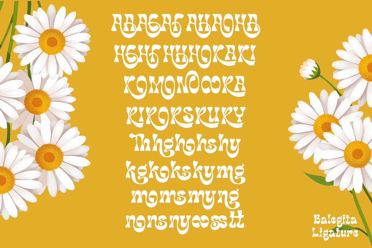 Balegita Groovy Typeface, a Font by madeDeduk (Photo 10 of 11)