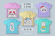 Kawaii cats | Clipart & patterns, an Illustration by TaniCreatures (Thumbnail 2 of 11)