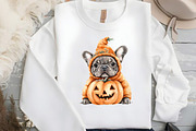Watercolor Halloween Dog Clipart, an Illustration by DreamCafeArt (Thumbnail 5 of 7)