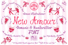 New Amour romantic handwritten font