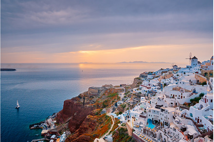 Famous greek tourist destination Oia, an Architecture Photo by f9photos