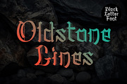 Oldstone Lines, a Blackletter Font by Letterafa Studio (Thumbnail 1 of 8)