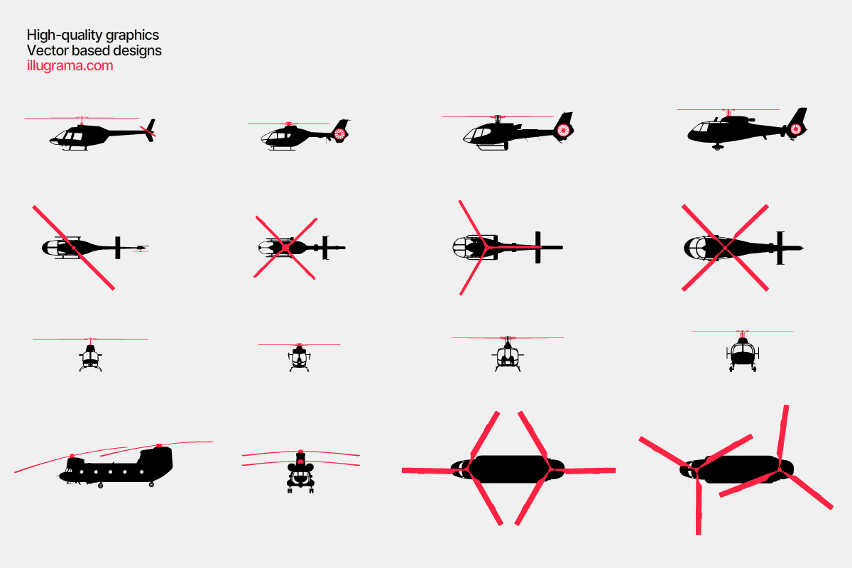 Helicopters - Modern Graphics, an Illustration by illugrama (Photo 6 of 7)