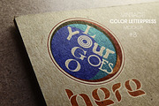 Vintage Color Letterpress Mockup, a Mockup by LuisFaus (Thumbnail 1 of 2)