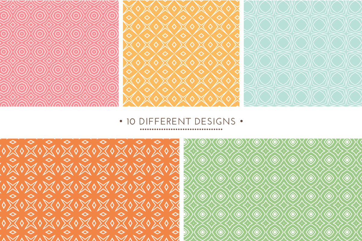 Set of 10 simple patterns Vol. 1 preview 2