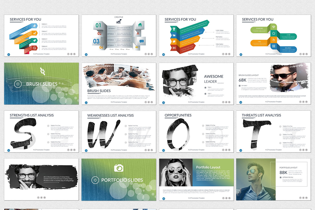 H.Z Presentation Template, a Presentation Template by UniqueStudio (Photo 5 of 11)