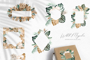 White Magnolia Tropical Set