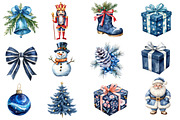 Vintage Navy Christmas Winter, an Illustration by Designworld (Thumbnail 4 of 5)