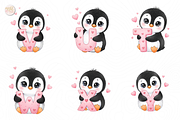 Valentine Penguins Alphabet PNG, an Animal Illustration by KennedyStudio (Thumbnail 3 of 5)