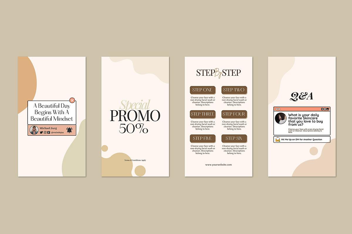 Insta Beauty Series Canva, a Social Media Template by Analogi Studio