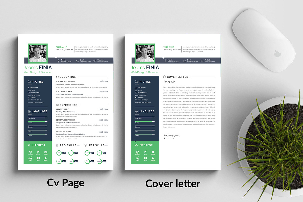 Professional Resume CV Template, a Resume Template by Blackcloud_Creations (Photo 5 of 8)
