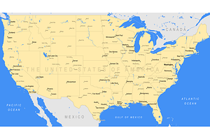 Detailed United States Of America