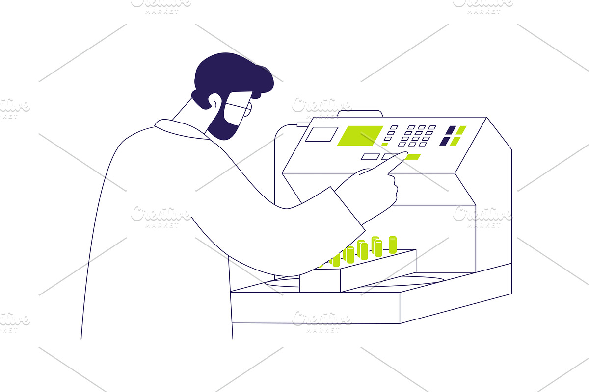 Blood testing machine abstract, a Healthcare Illustration by Visual Generation