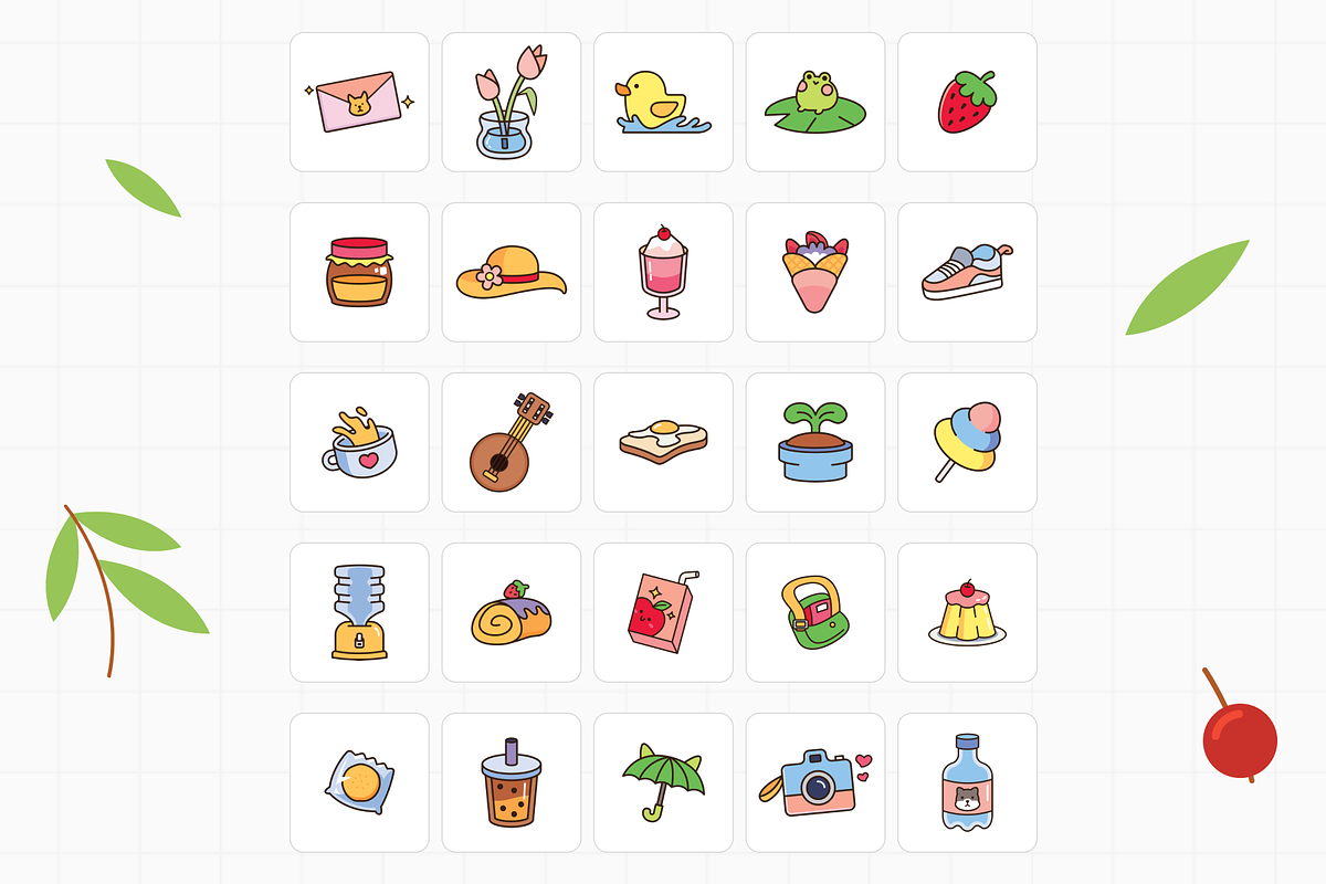 Kawai Cute Elements, an Object Graphic by Illustrava (Photo 8 of 9)