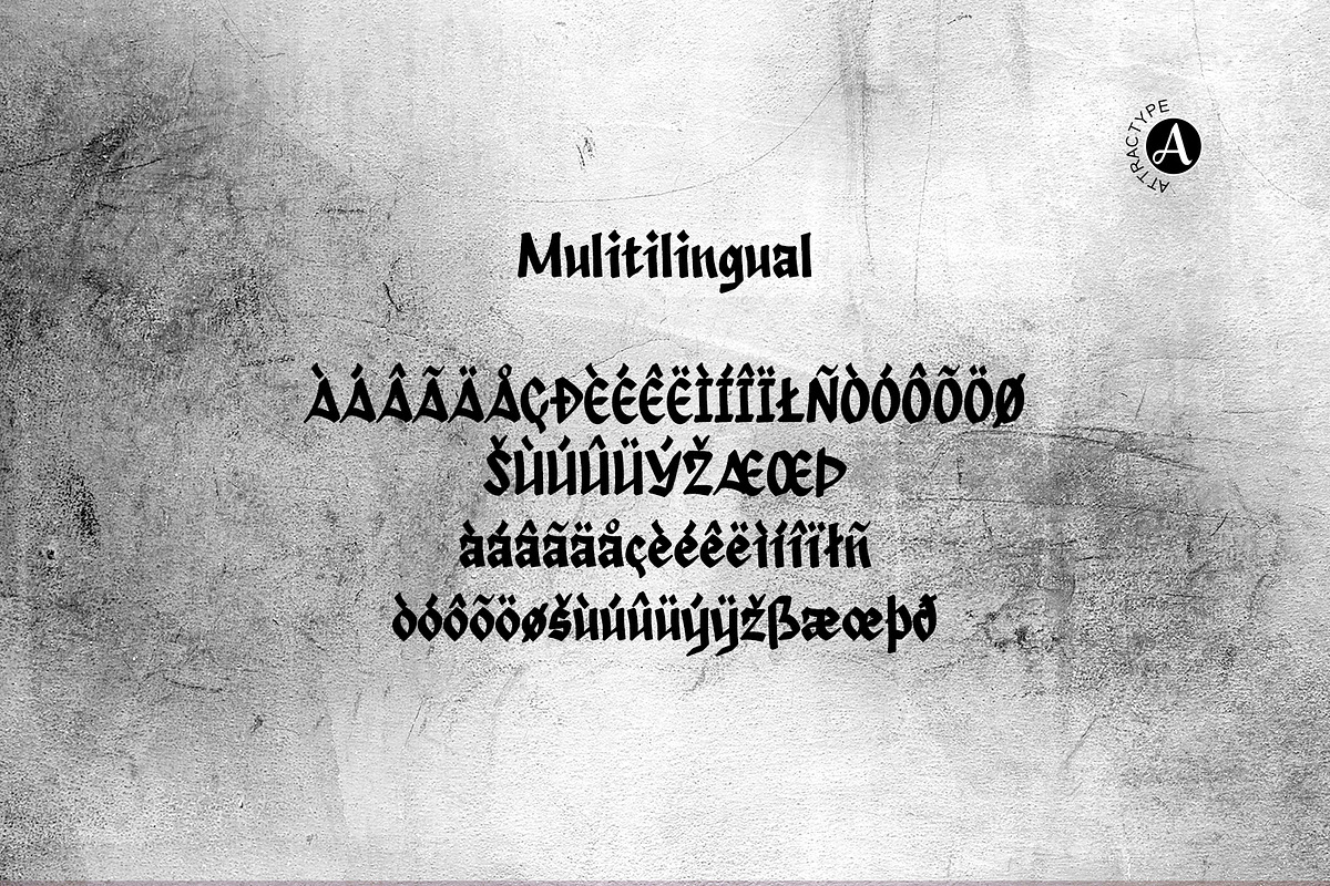 Menzo - Bold brush marker font, a Blackletter Font by Attractype (Photo 8 of 9)