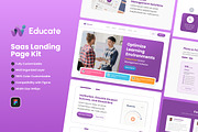 School Management Web Landing Page, a Landing Page Template by UICreative (Thumbnail 1 of 4)
