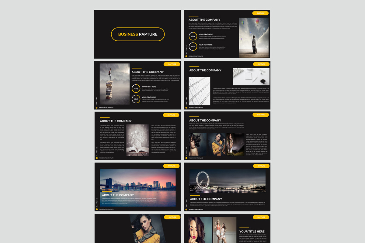 Business Rapture Keyote Template, a Presentation Template by Creative ...