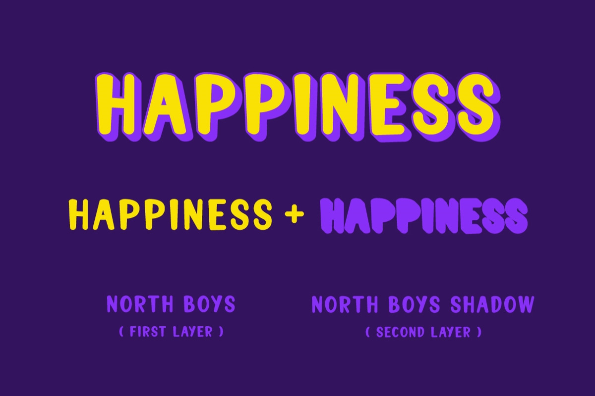 North Boys - Playful Layered Font preview 3