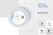 Round Plastic Box Label Mockups, a Cups & Container Mockup by GfxFoundry (Thumbnail 8 of 8)