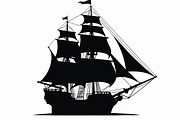 Classic Sailing Ship Vector Bundl, an Object Graphic by hafijul (Thumbnail 2 of 11)