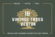 16 Vintage Vector Trees Collection, an Illustration by elliazidi.designs (Thumbnail 1 of 5)