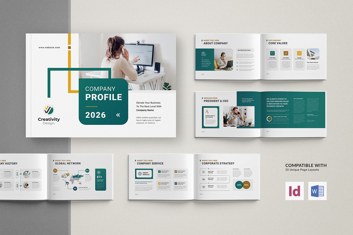 Company Brochure Template, a Brochure Template by Creativity-Design (Photo 1 of 8)